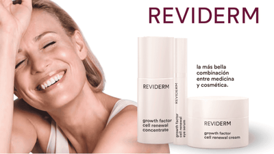 Reafirma y Tensa la piel con la revolucionaria línea de Factores de Crecimiento de Reviderm